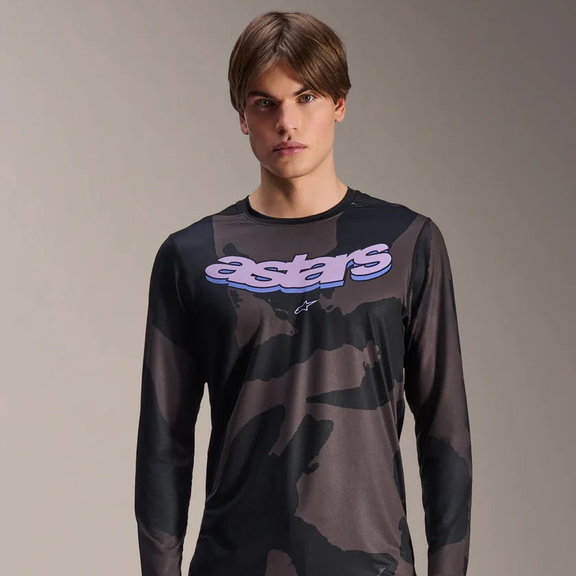 Jersey alpinestars A-Dura Hollow Camo Negro - Manga Larga