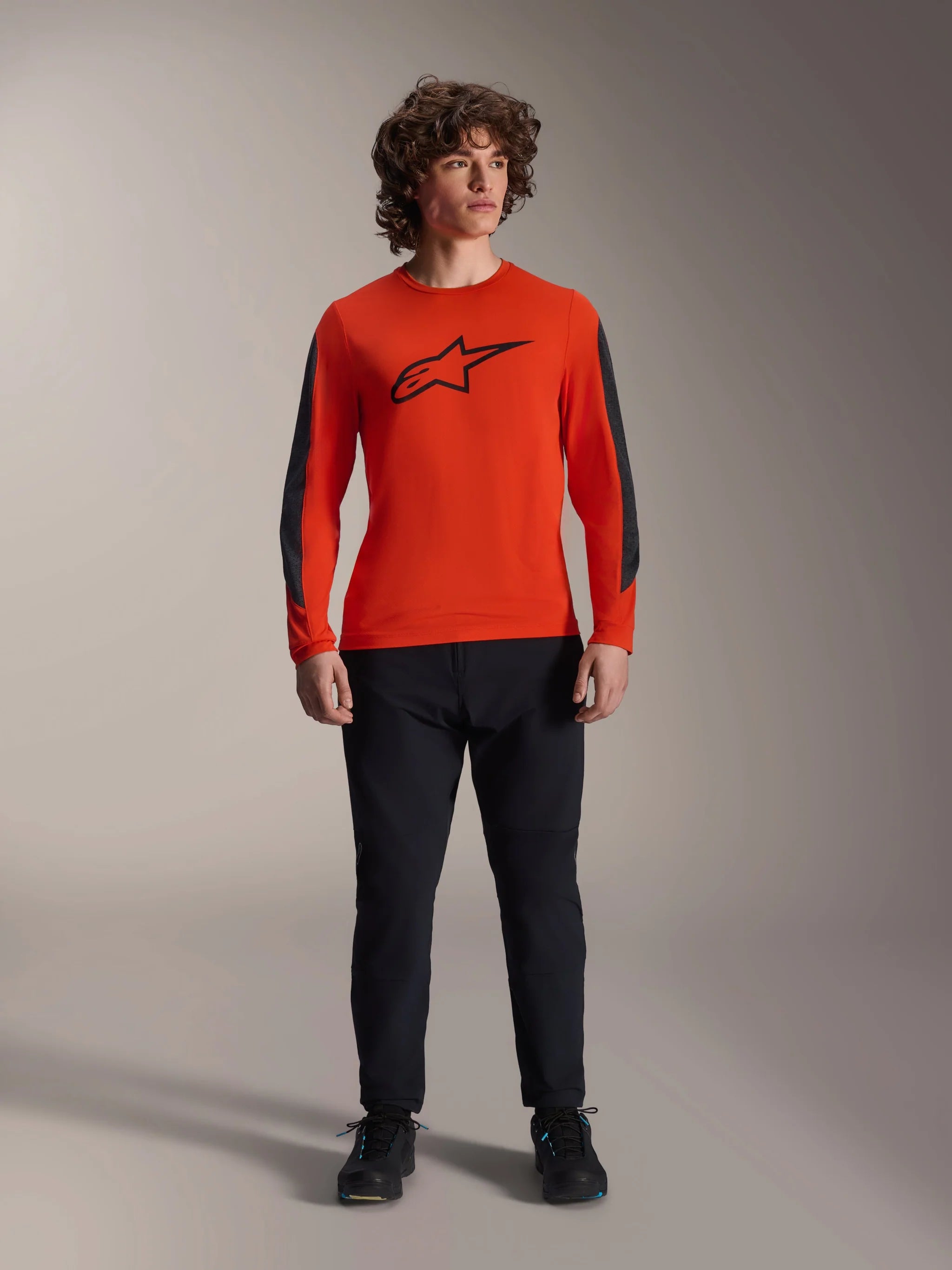 Jersey A-Dura  alpinestars Insert Astar Naranja Picante