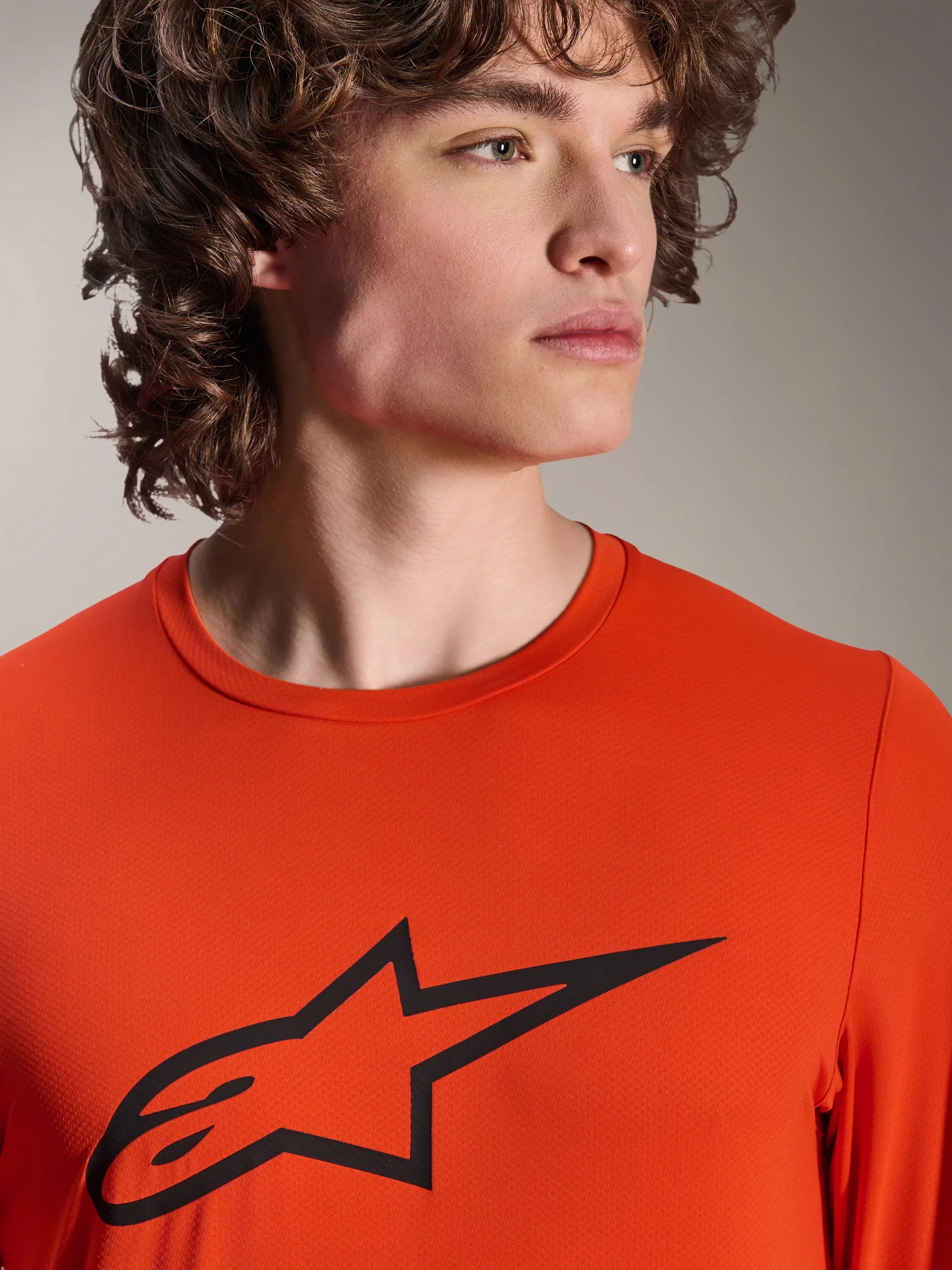 Jersey A-Dura  alpinestars Insert Astar Naranja Picante