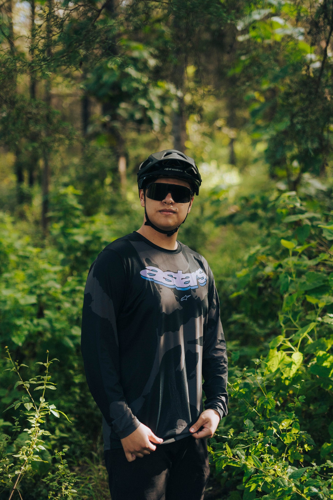 Jersey alpinestars A-Dura Hollow Camo Negro - Manga Larga