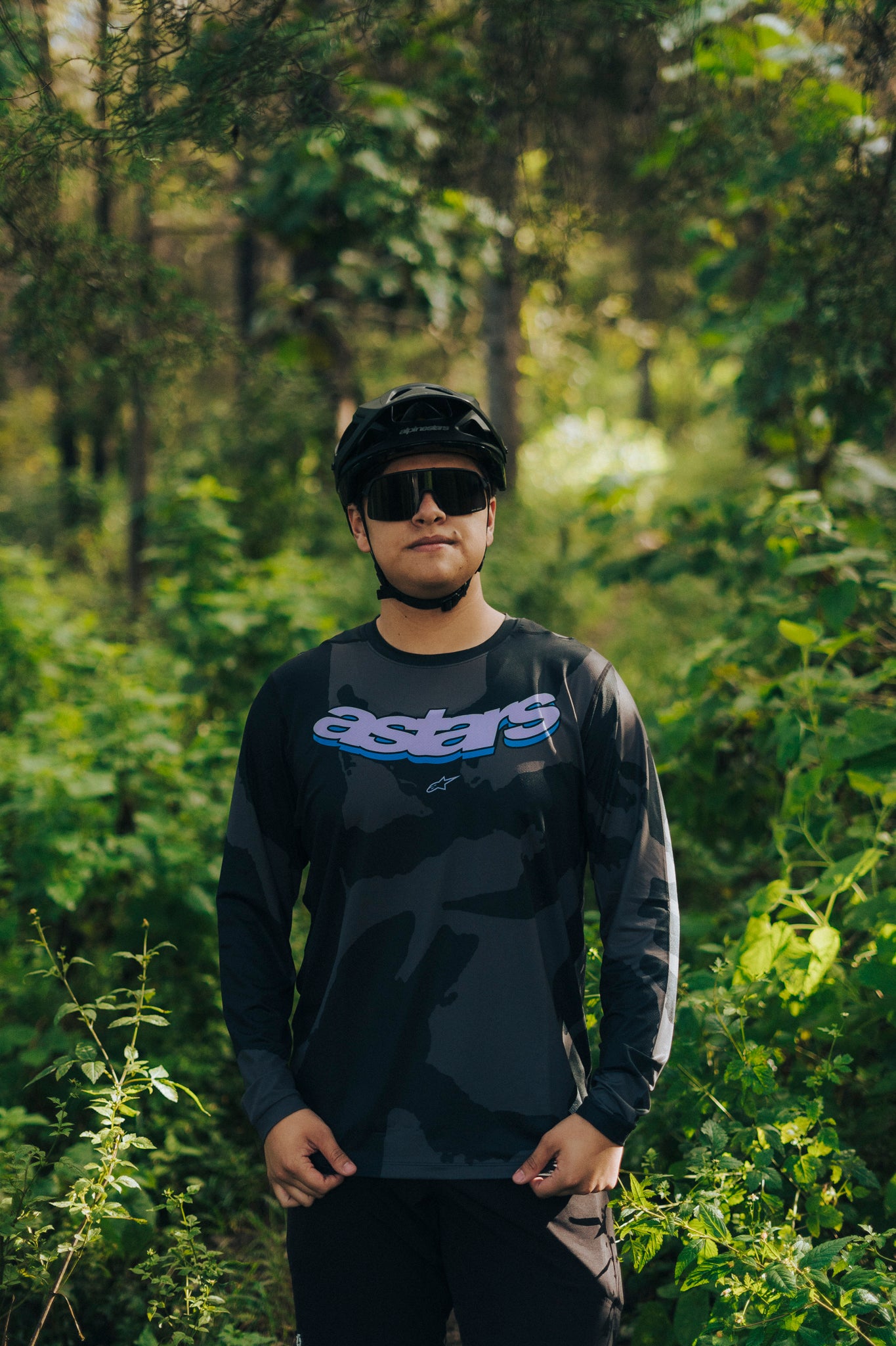 Jersey alpinestars A-Dura Hollow Camo Negro - Manga Larga