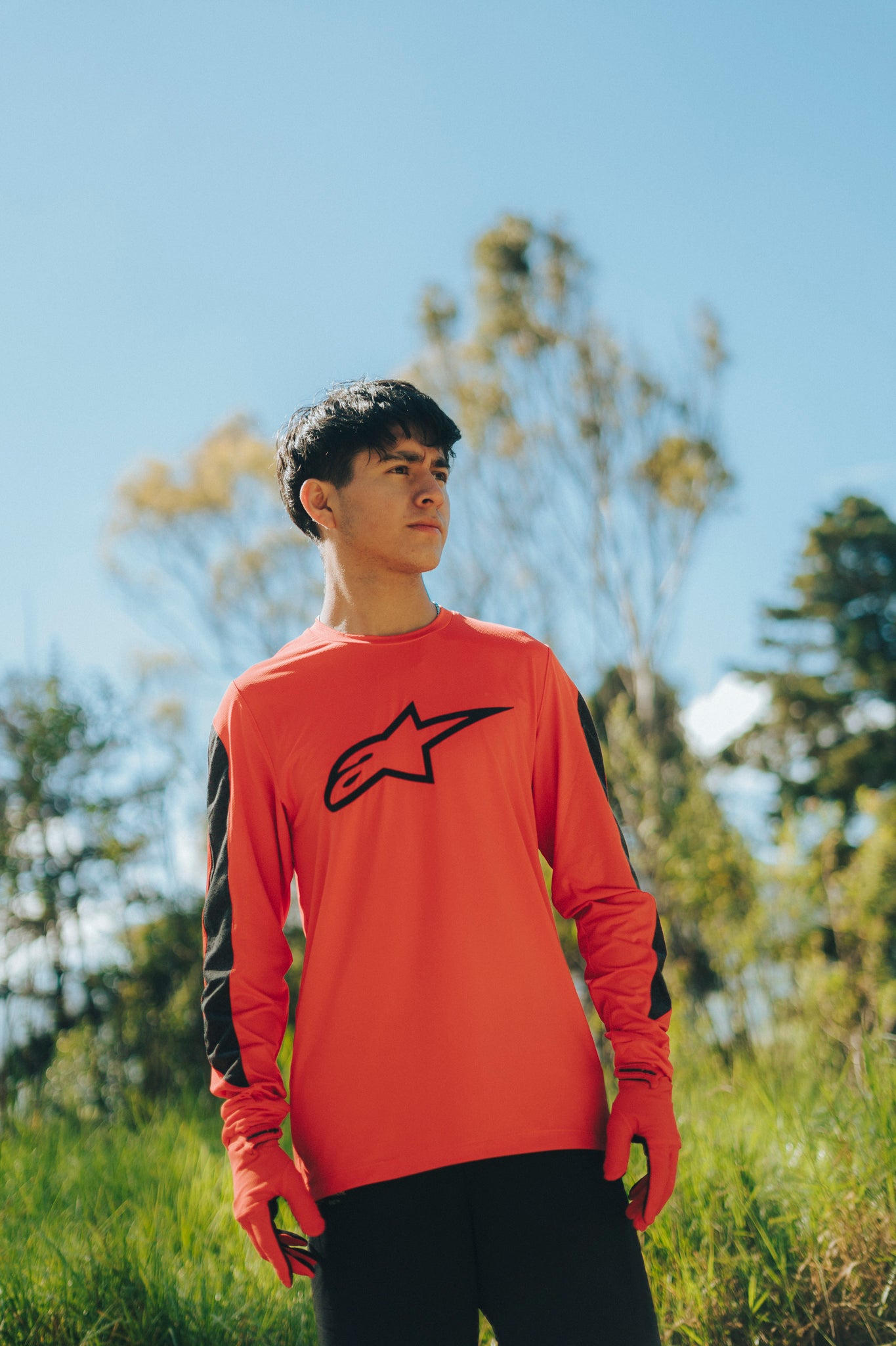 Jersey A-Dura  alpinestars Insert Astar Naranja Picante